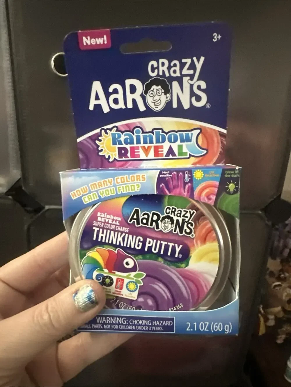 Aaron’s Crazy BFF Thinking Putty 2.1oz Sensory Putty Rainbow Reveal New